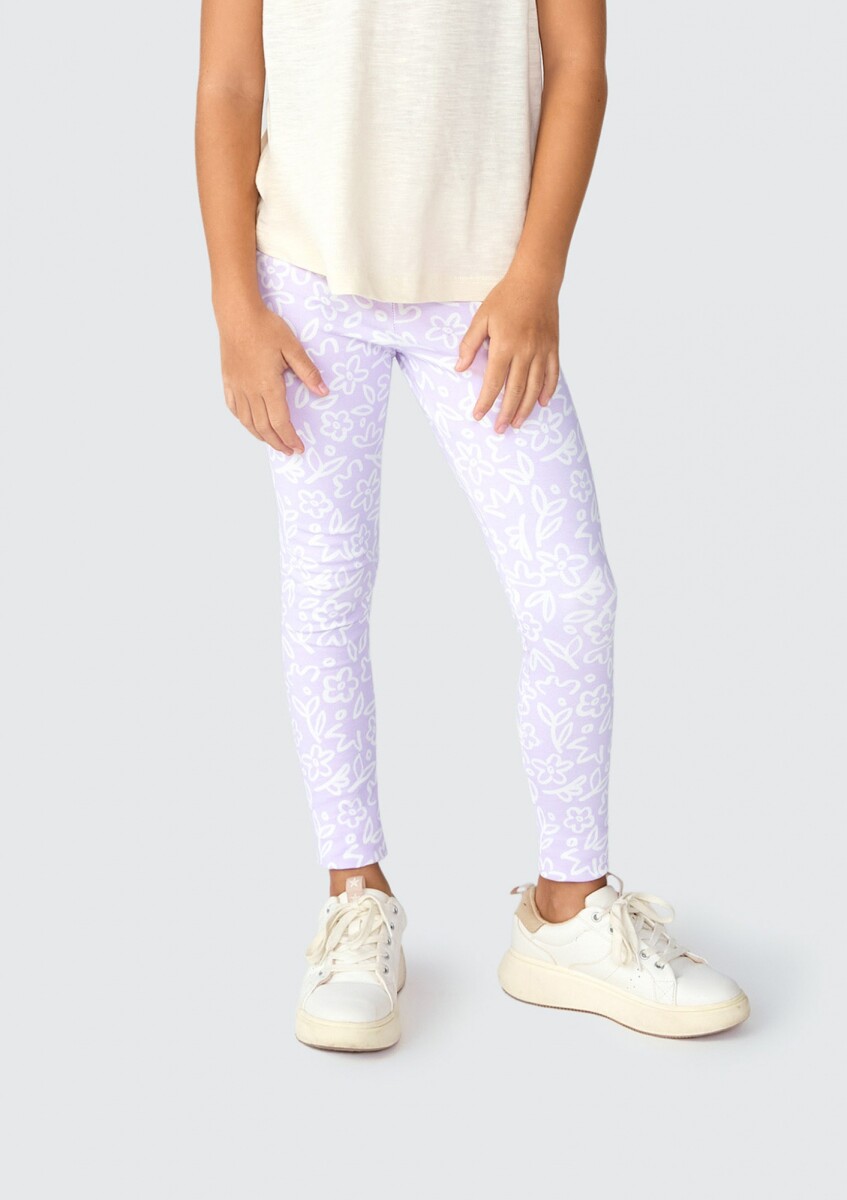 CALZA INFANTIL ESTAMPADA - VIOLETA 