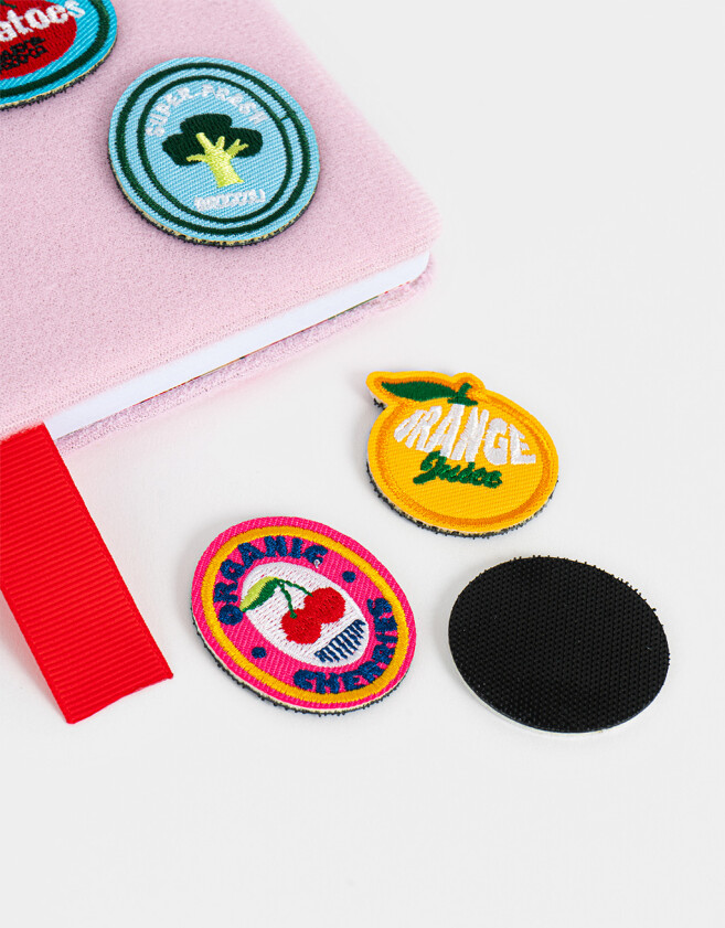 Anotadores Cuadernos y Memos Cuaderno A5 Con Parches - Fucsia Claro