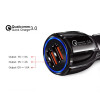 Ficha de carga para auto doble USB 30W color negro Ficha De Carga Para Auto Doble Usb 30w Color Negro