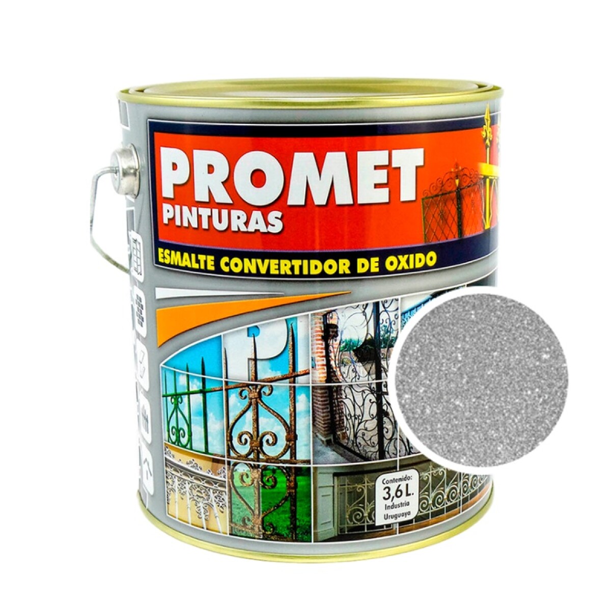 Esmalte Convertidor Forja Gris Plata 3.6lts. 