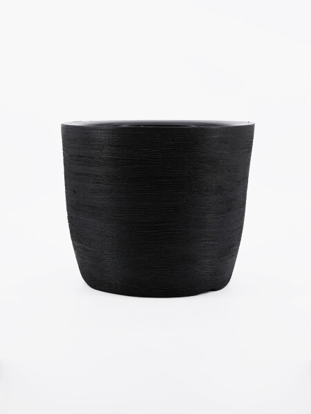 MACETERO REDONDO NEGRO