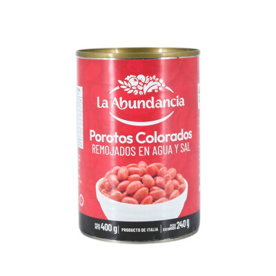 Porotos colorados lata 400g La Abundancia Porotos Colorados Lata 400g