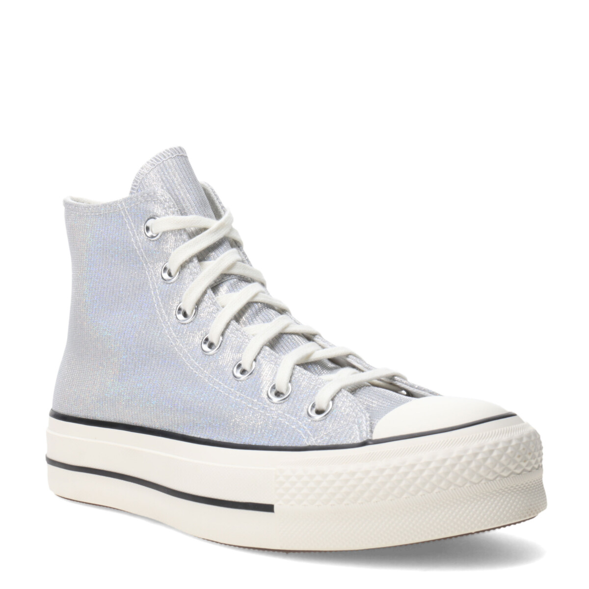 Championes de Mujer Converse Ctas Lift Hi - Blanco - Plateado 