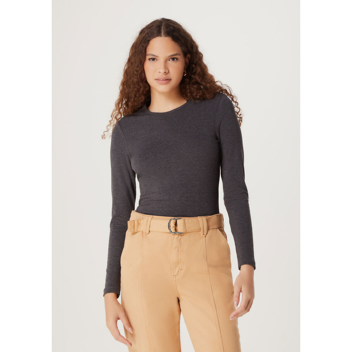 BLUSA ML FEM - MEZCLA OSCURO 