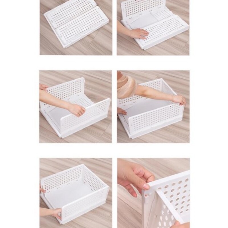A912316 Estante Cajonera Plegable Y Apilable De Plástico Cocina Baño L
