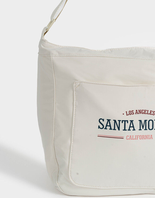 Saca Cartera Saca Santa Monica - Blanco Crudo