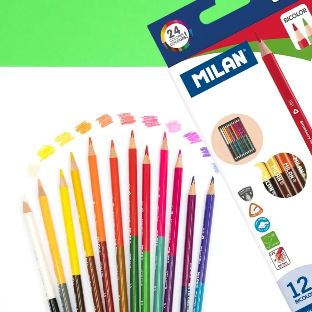 LAPICES DE COLORES MILAN BICOLOR 7112312 LAPICES DE COLORES MILAN BICOLOR 7112312