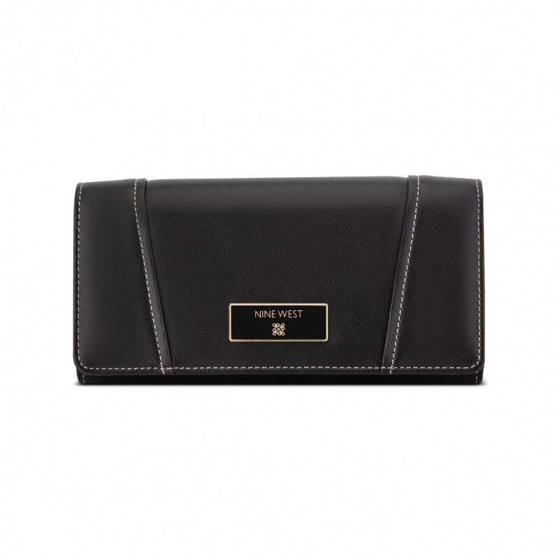 Small Leather Good Fleura Slg Phone Clutch Wallet Black