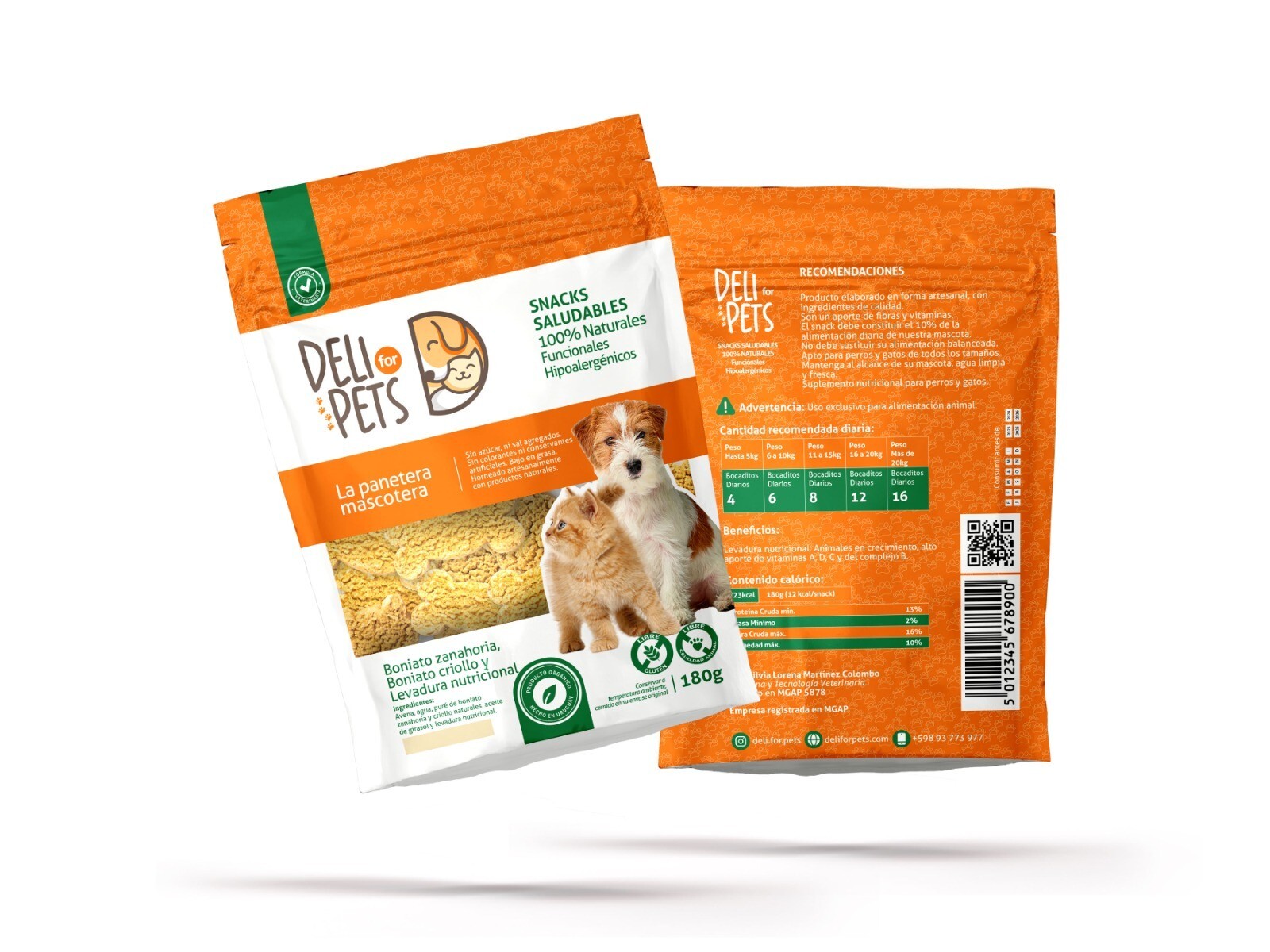 DELI FOR PETS SNACK DE BONIATO Y LEVADURA NUTRICIONAL, 100% NATURAL 