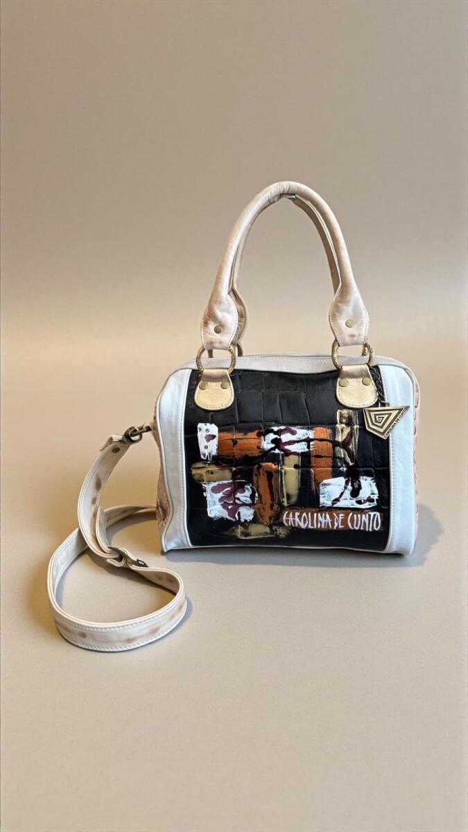 Bolso Kanda Negro Con Natu Y Arte 