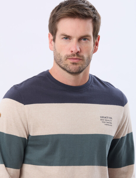 REMERA RAYADA Beige