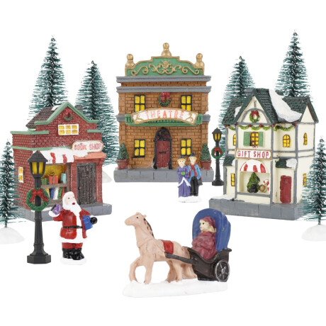 Set pueblo navideño 14 piezas Set pueblo navideño 14 piezas