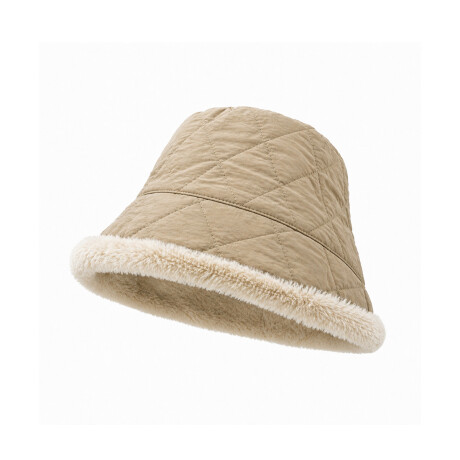 Gorro piluso puffer con corderito Beige