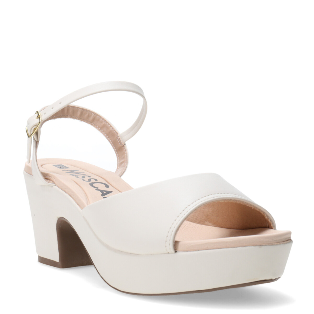 Sandalias de Mujer Miss Carol IAV con taco - Blanco Hueso 