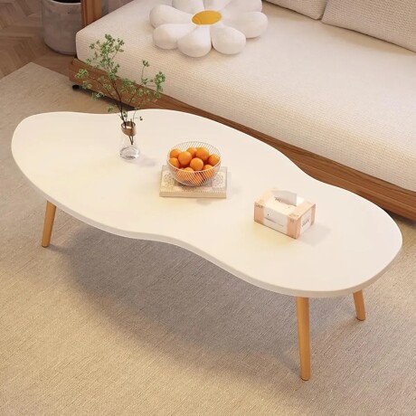 Mesa Ratona Nube – Madera Con Curvas Blanco
