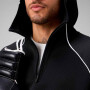 Polera The Gridtech Quarter Zip Hoodie Piped Hombre Black / Classic White
