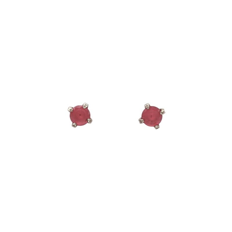 Abridores bebe Solitario - Plata 925 - Piedra Zirconia rosa - AB3001 Conpiedra