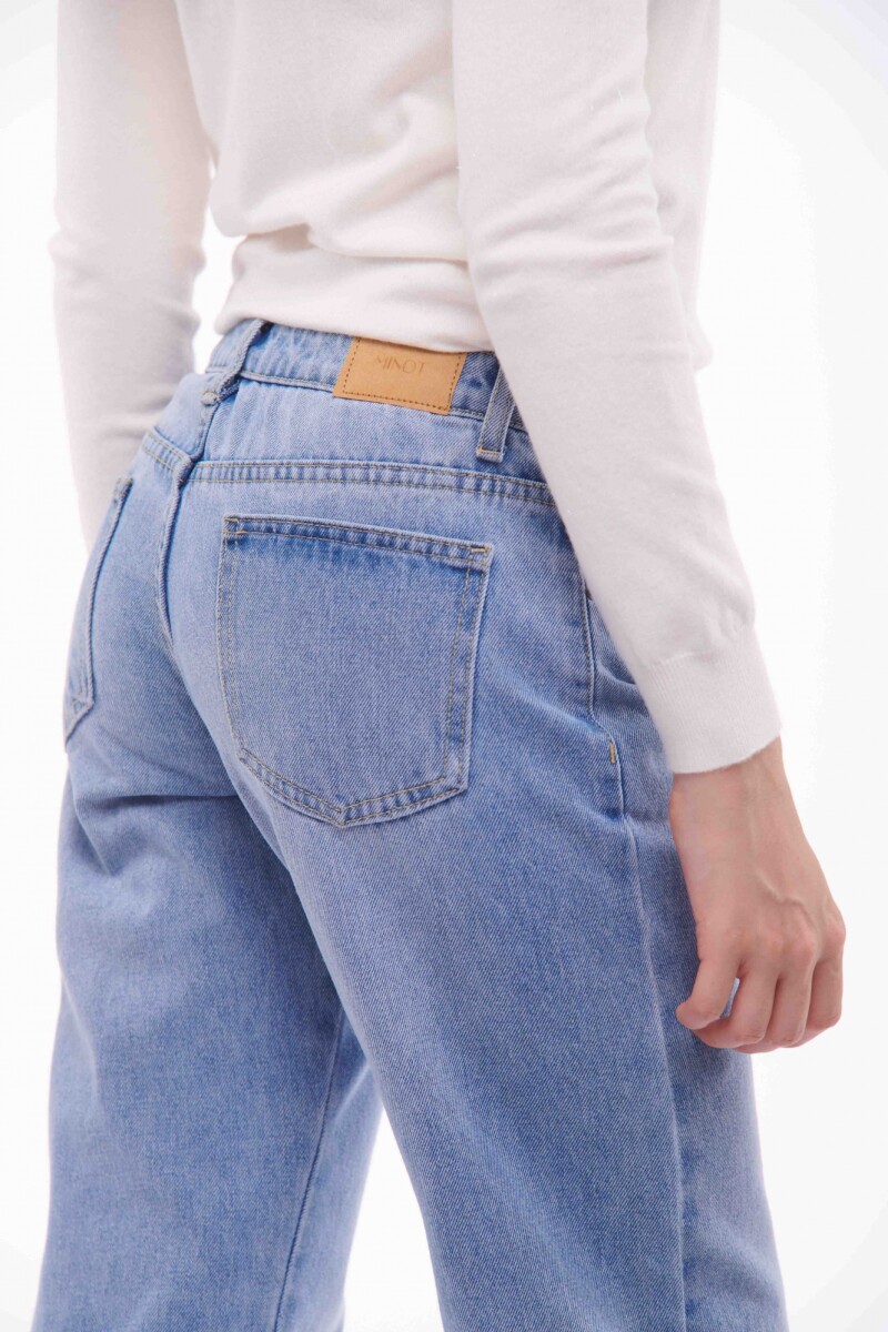 JEAN TATI WIDE LEG AZUL MEDIO