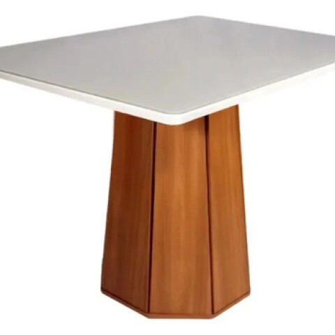 Mesa De Comedor Jade Rectangular 120x80 Cm Vidrio Moderna Blanco 1