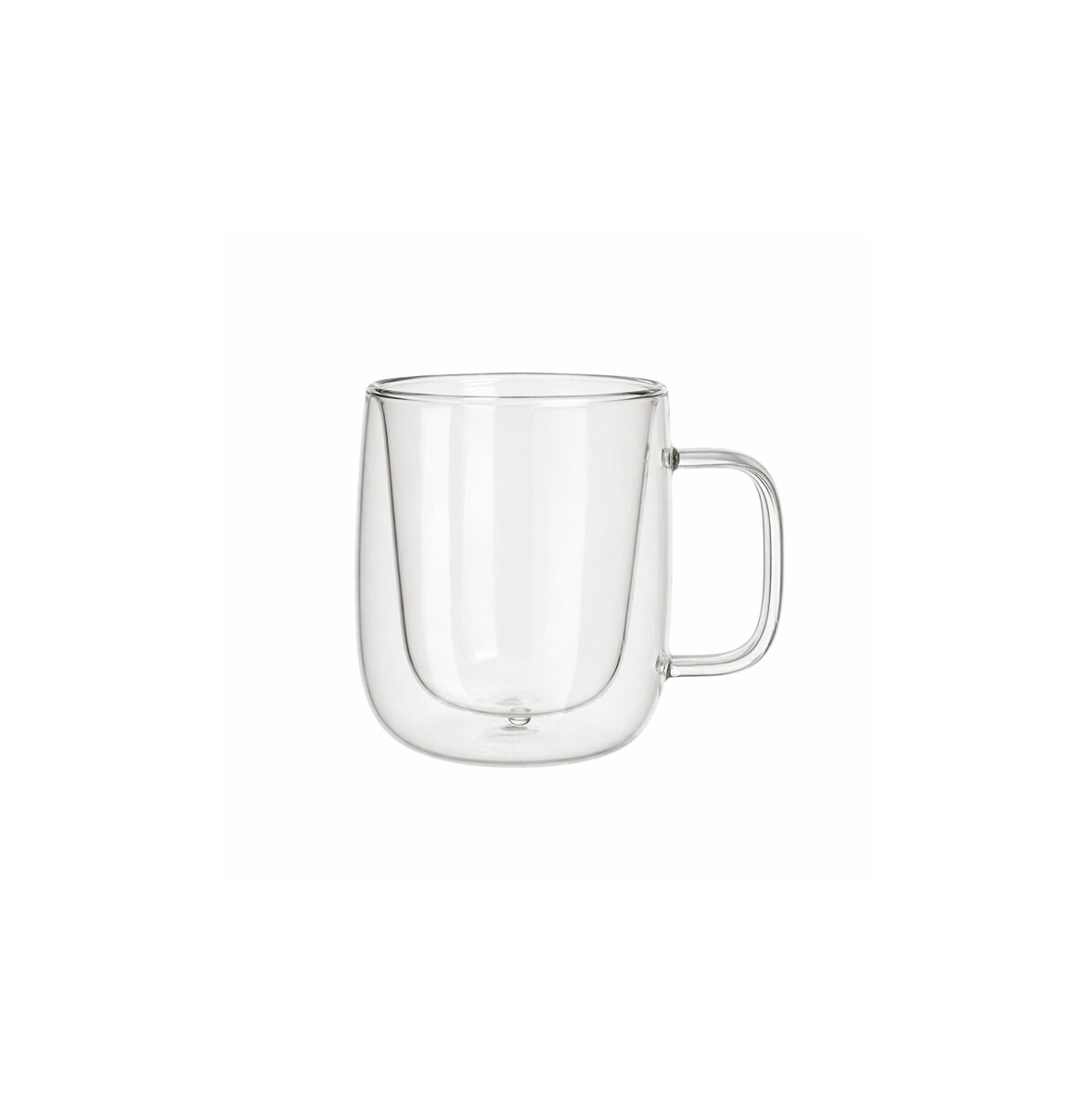 Pocillo doble pared de vidrio con asa - 250ml 