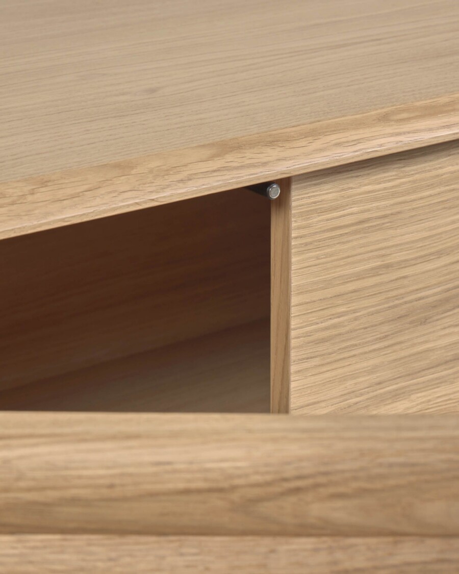 Aparador Lenon 200 x 86 cm de madera maciza y chapa de roble