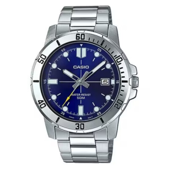 Reloj CASIO MTPVD01D-2EVUDF en Acero Plateado Esfera 45mm 0