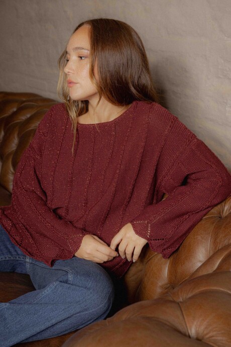 Sweater Calia Bordó