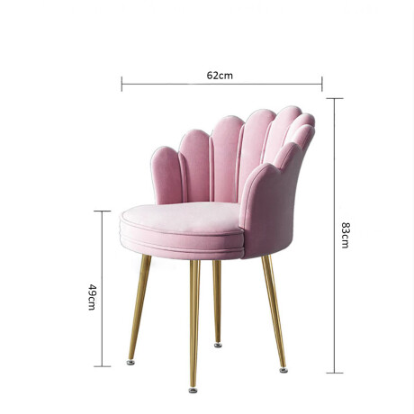 Silla Terciopelo Rosa Base Dorada VELVET Silla Terciopelo Rosa Base Dorada VELVET