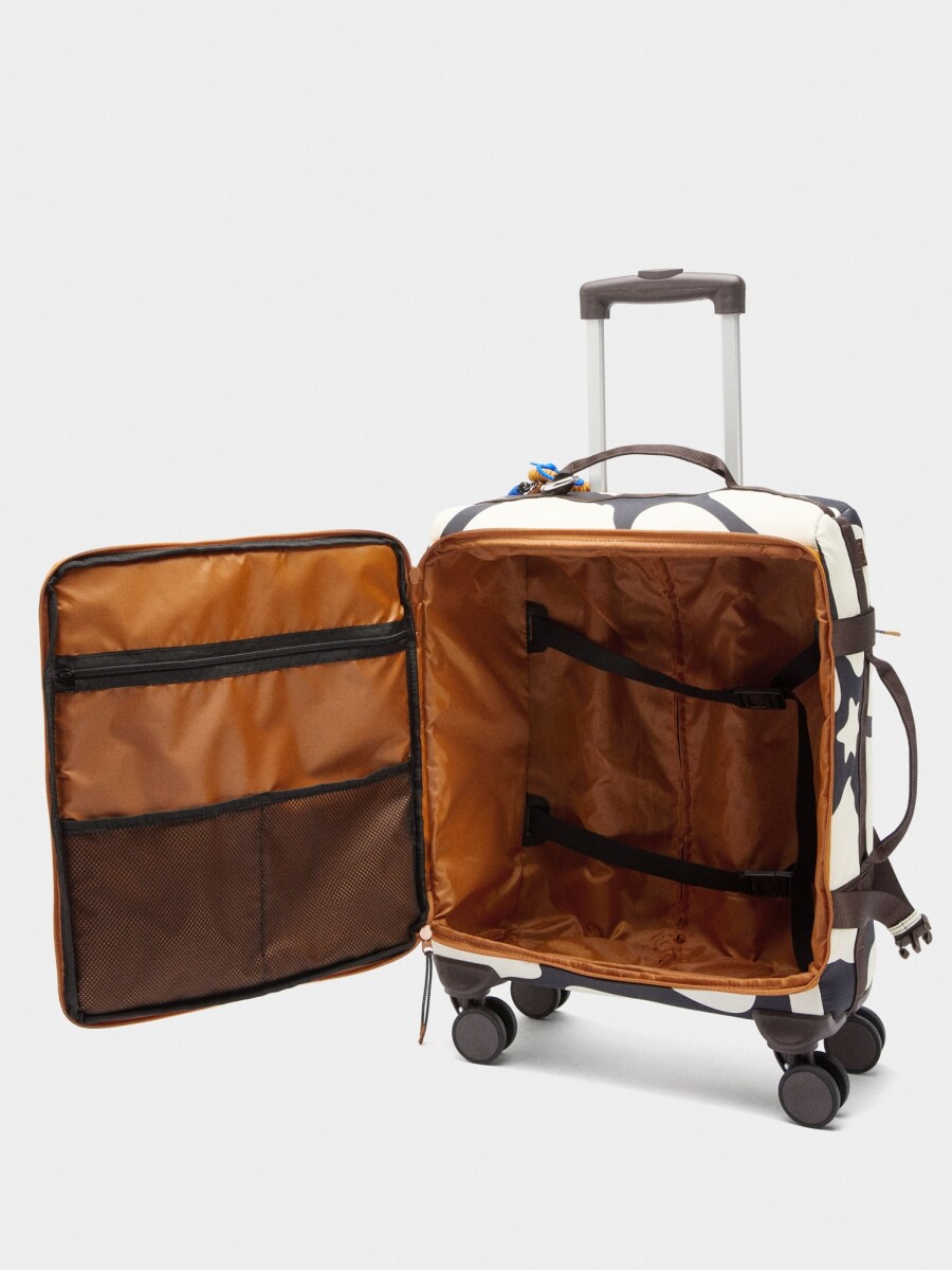 Maleta De Viaje Estampada De Nylon crudo
