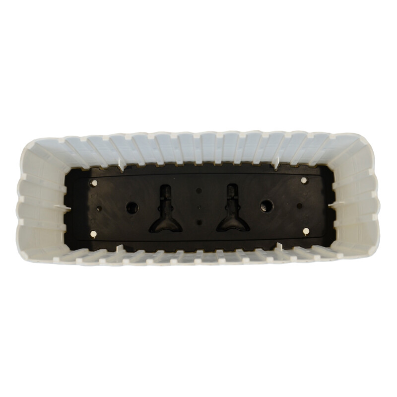 Maceta de balcón 40 cm simil bambú BLANCO