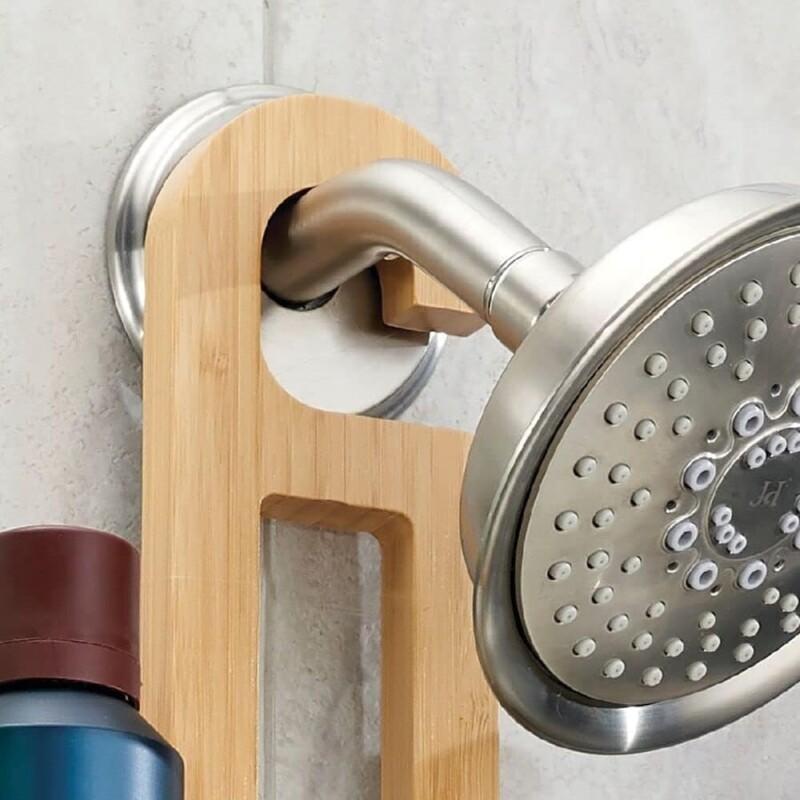Estante de ducha colgante de 2 niveles bambú Estante de ducha colgante de 2 niveles bambú