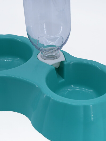 PLATO DOBLE PORTA BOTELLA VERDE AQUA