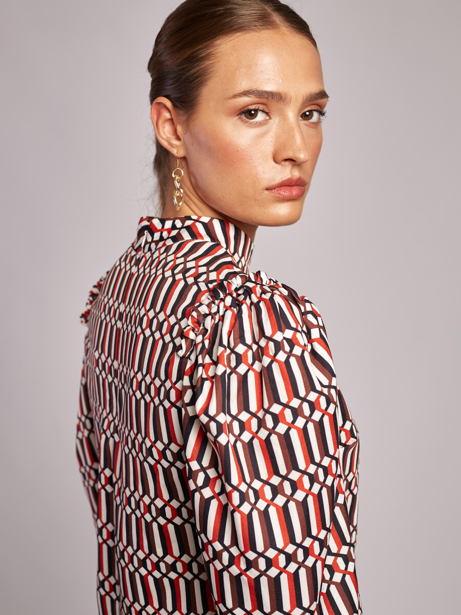 Blusa fantasia - chocolate 