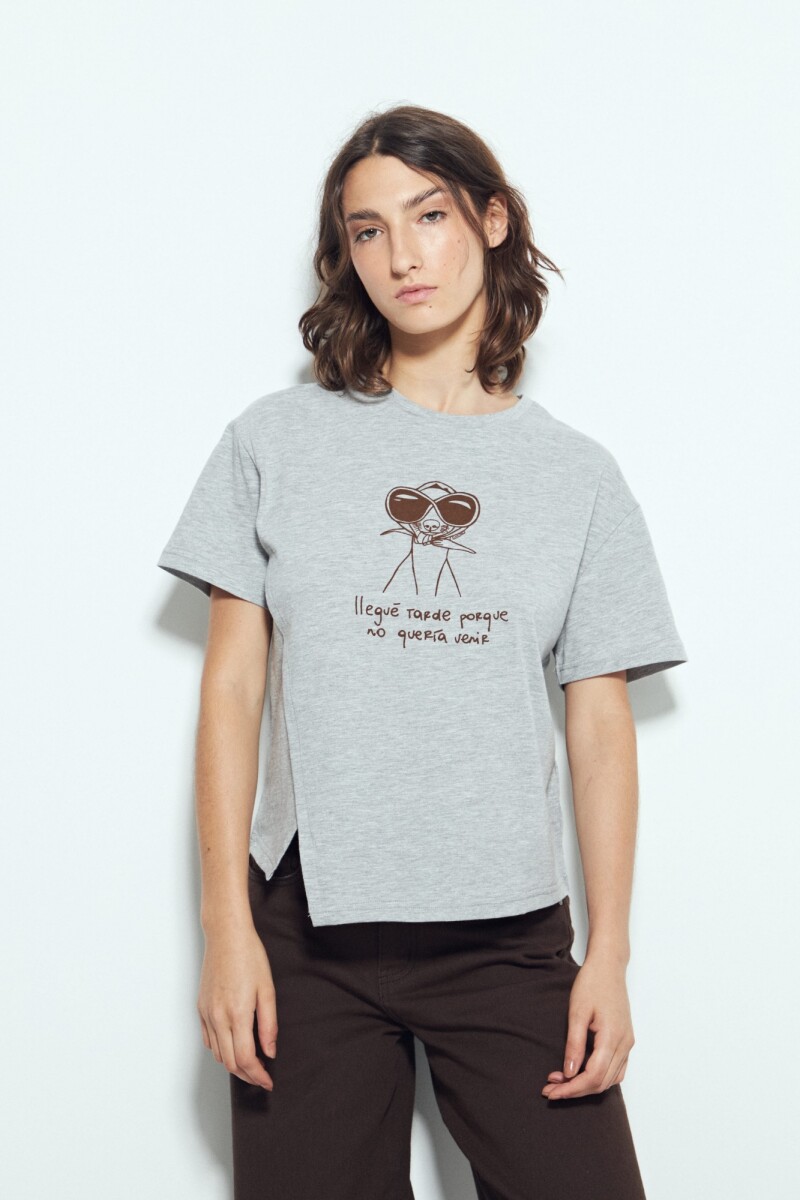 REMERA TARUMÁ Gris Claro Melange