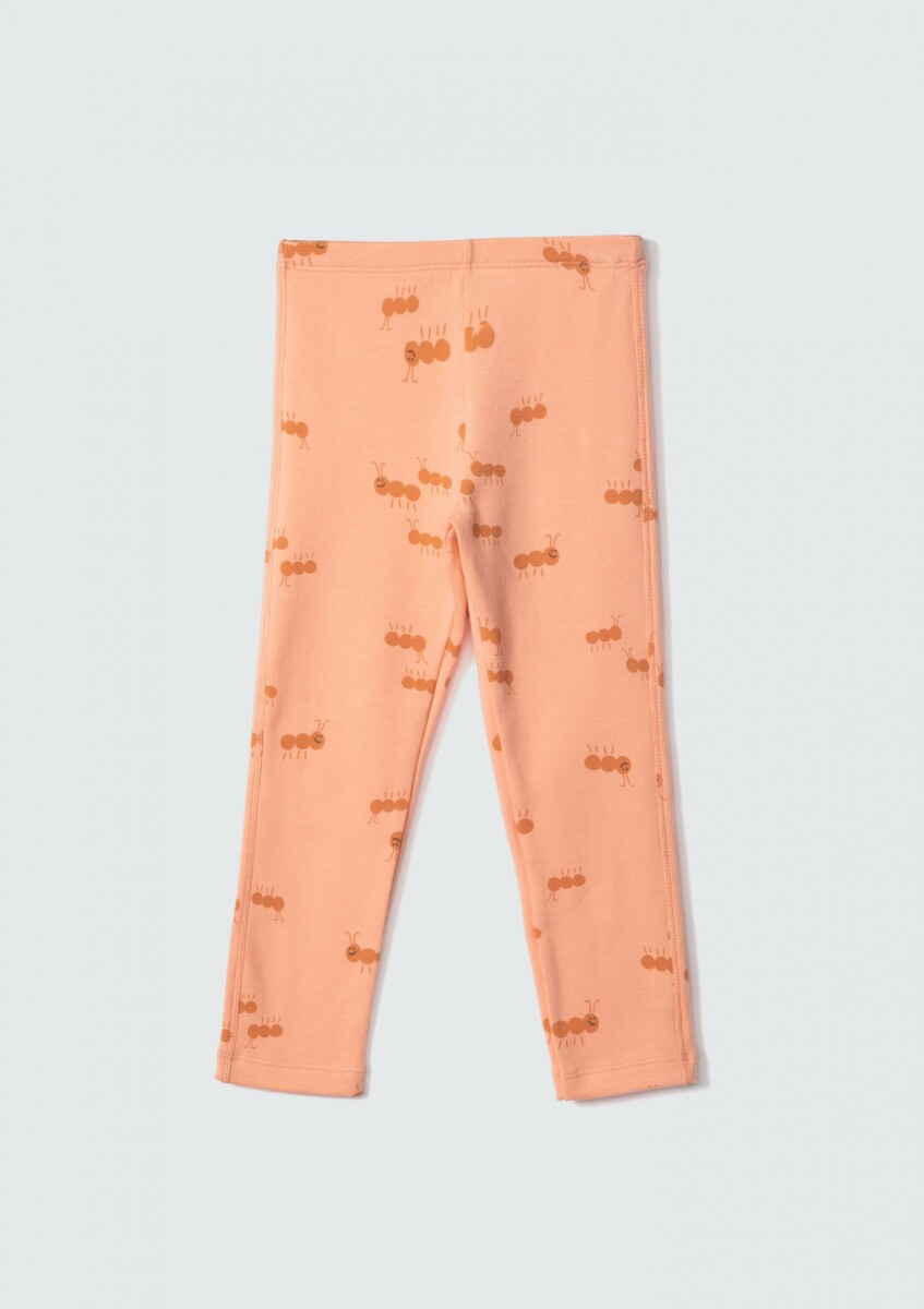 CALZA CON ESTAMPADO - NARANJA 