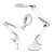 Lampara Aro Luz Led Lupa Aumento 2 En 1 Escritorio Y Morsa Color Variante Blanco