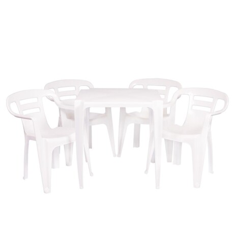 Juego De Mesa + 4 sillas Bela Vista BLANCO