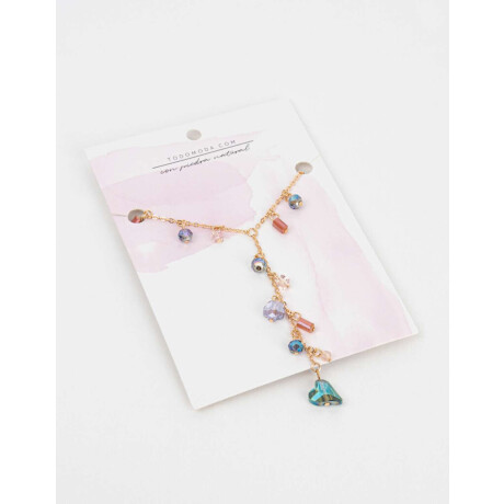 Collar Con Piedritas Dorado