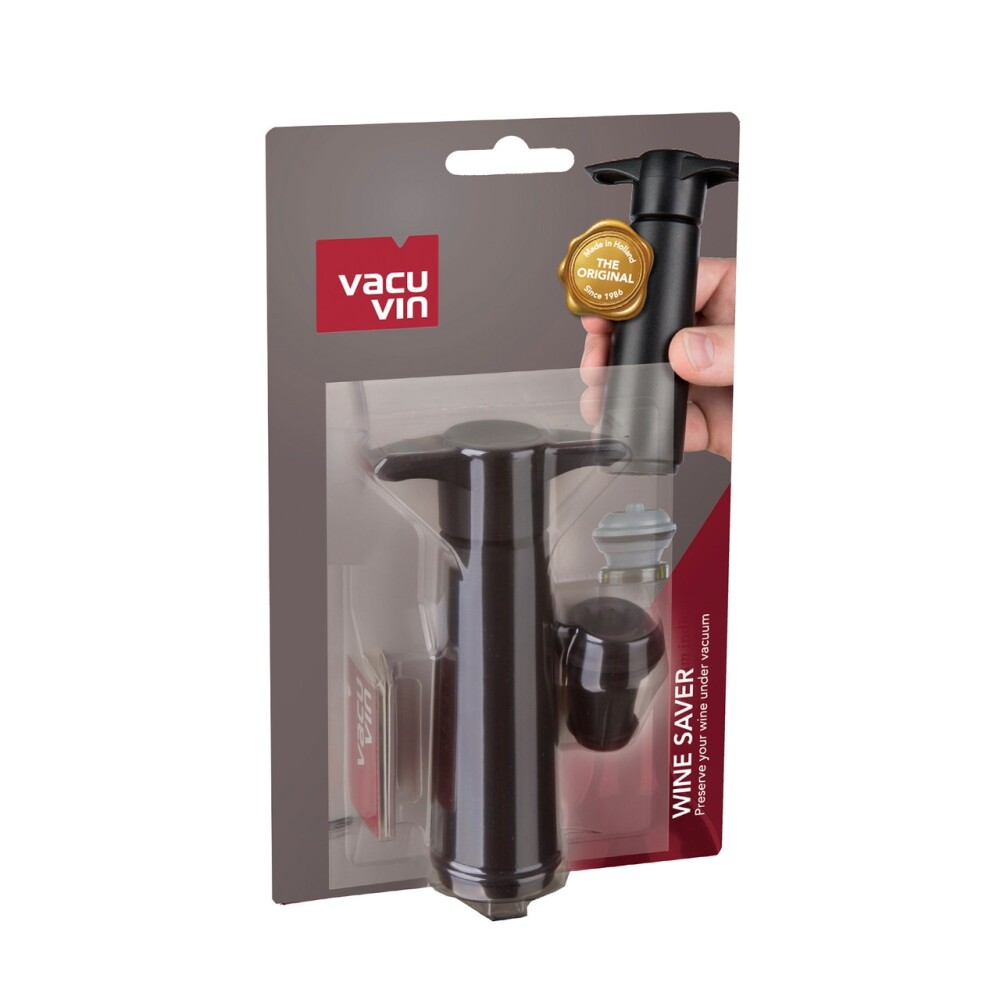 Set x2 Pzas Bomba De Vacio Negro 1 Tapon Vacuvin SET X2PZAS BOMBA DE VACIO NEGRO 1 TAPON VACUVIN