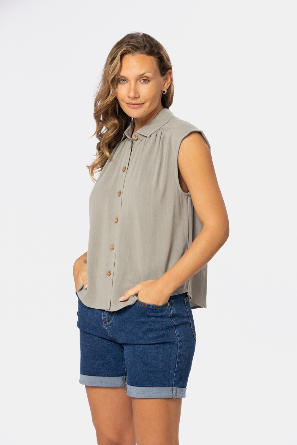 CAMISA DE LINO Verde