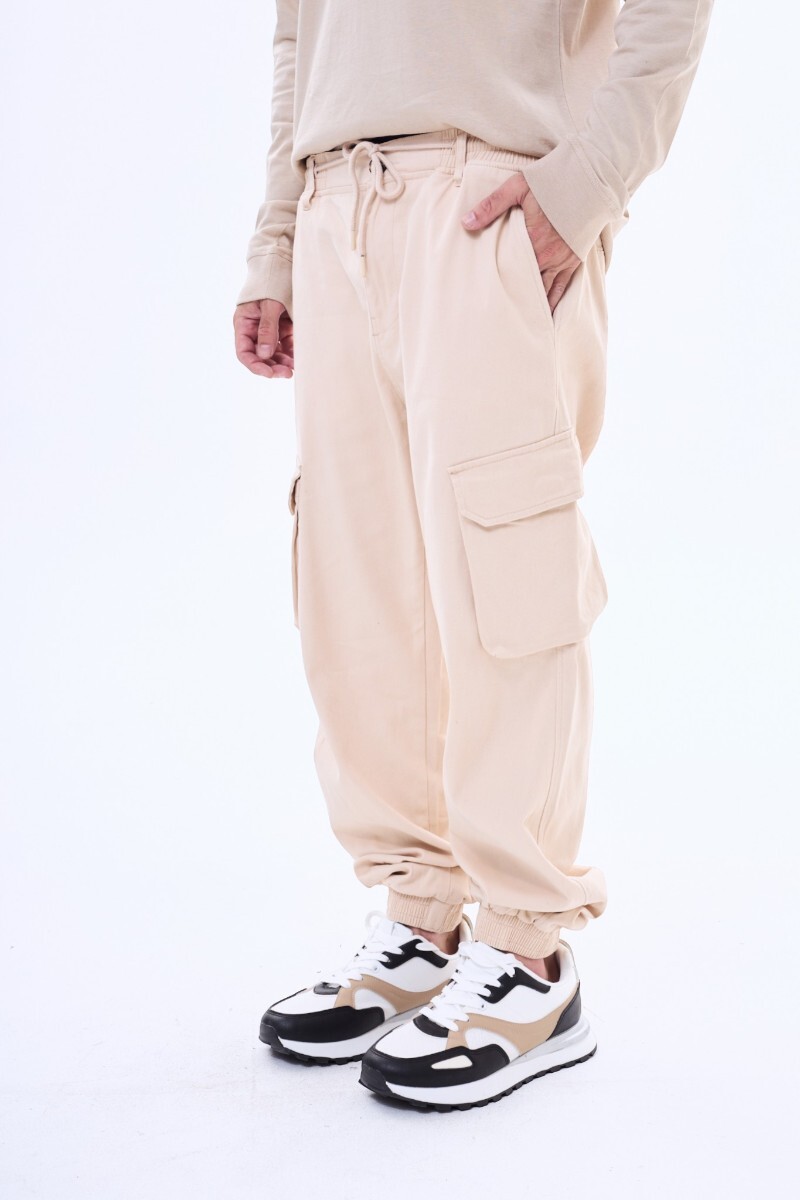 Pantalon de gabardina Rocha Beige