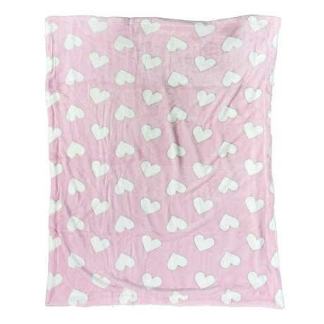 Frazada Polar HC Corazón 75x100cm Rosado
