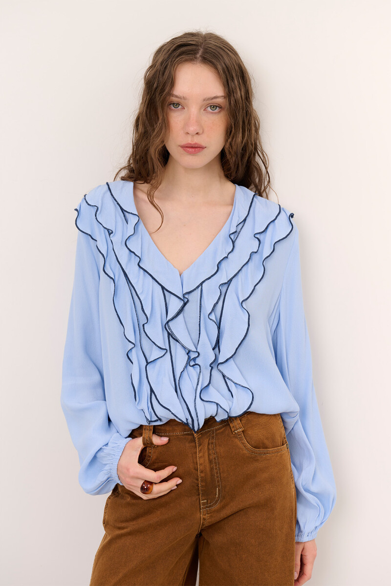 CAMISA AMADIS CELESTE