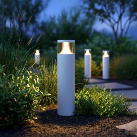 BOLARDO KANE 80 CM Luminaria Bolardo Exterior 9W Kane 80cm Blanco