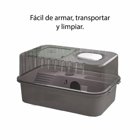 Jaula Cerrada Para Hámster Con Accesorios Plástica Gris