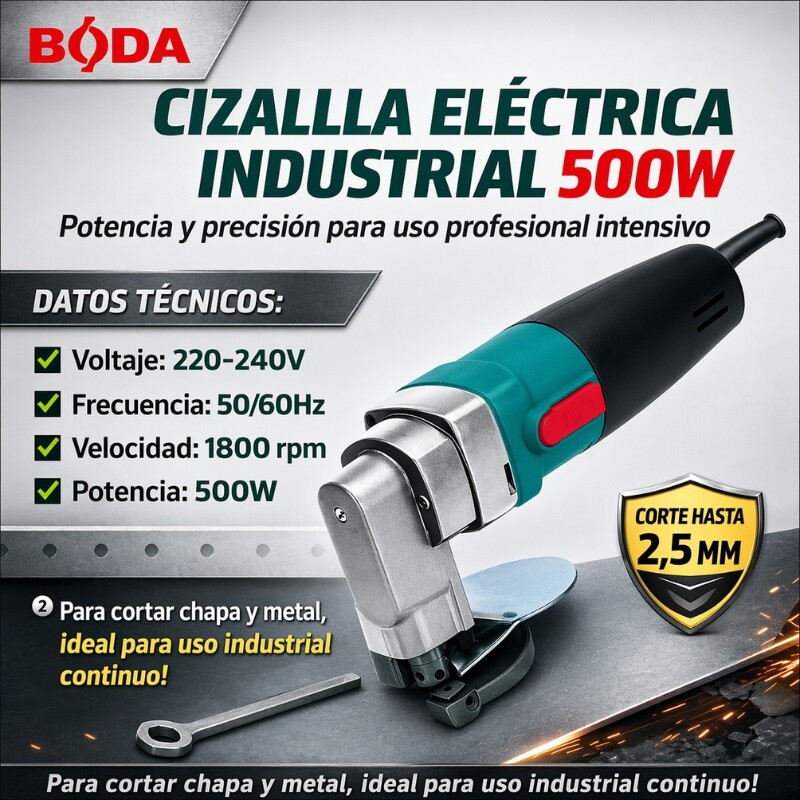 BODA CIZALLA ELÉCTRICA INDUSTRIAL 500W Boda Cizalla Eléctrica Industrial 500w
