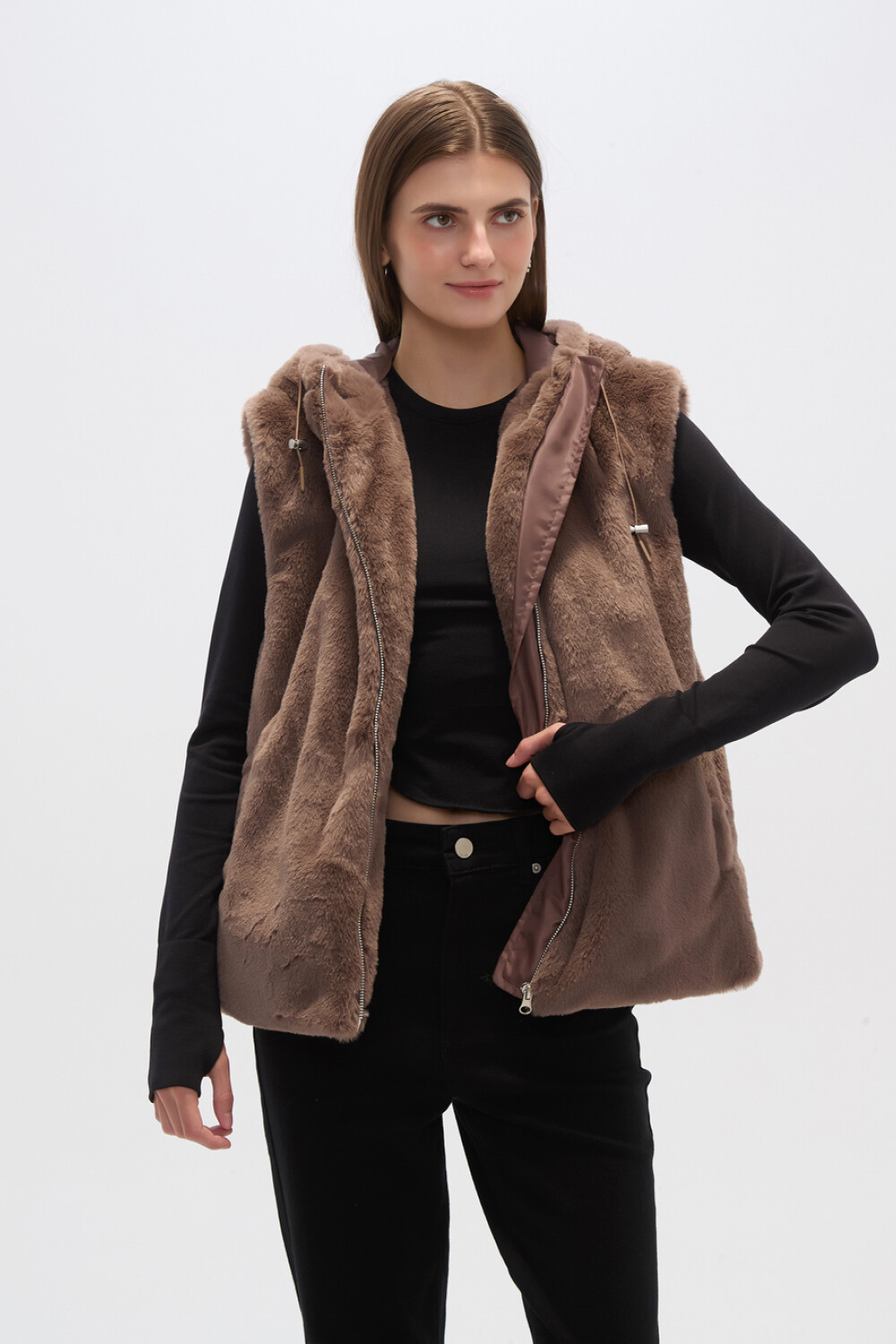 Chaleco Chery Taupe / Mink / Vison