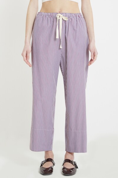 PANTALÓN RAYAS Bordo