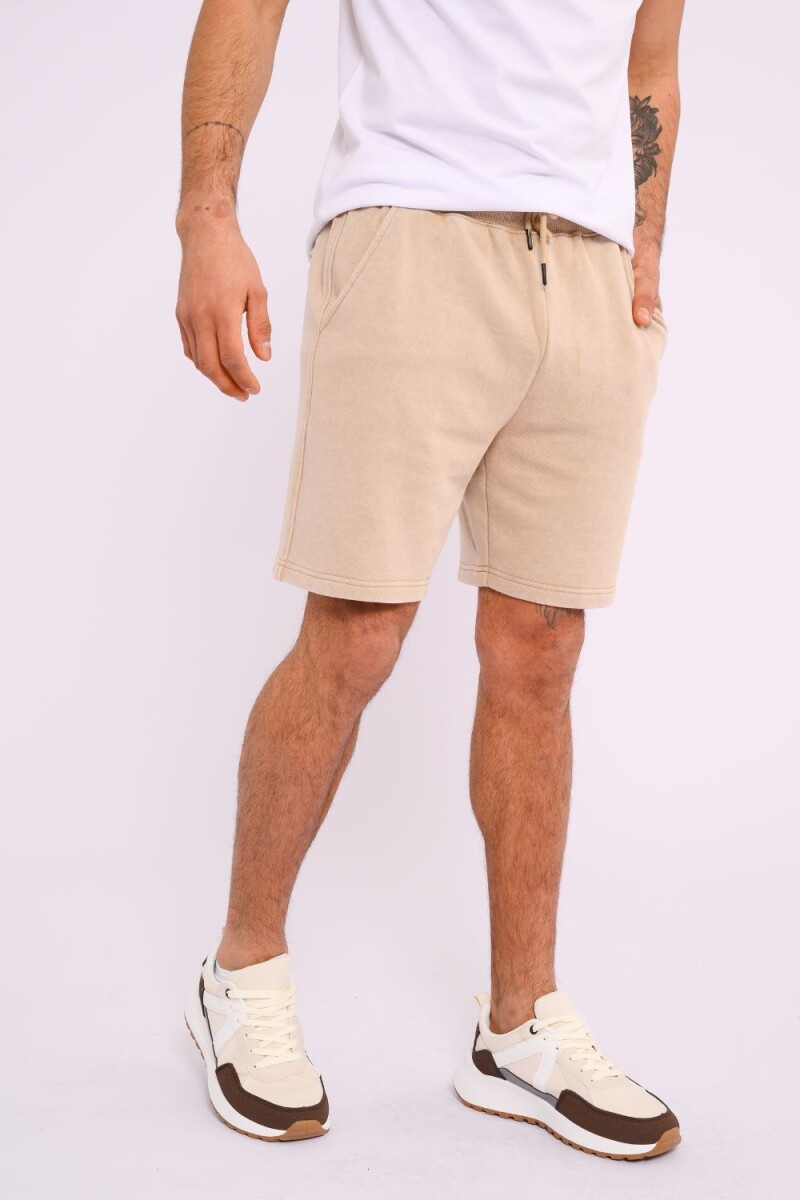 Bermuda de felpa - Beige 