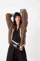 CARDIGAN TEJIDO CON LUREX Marron